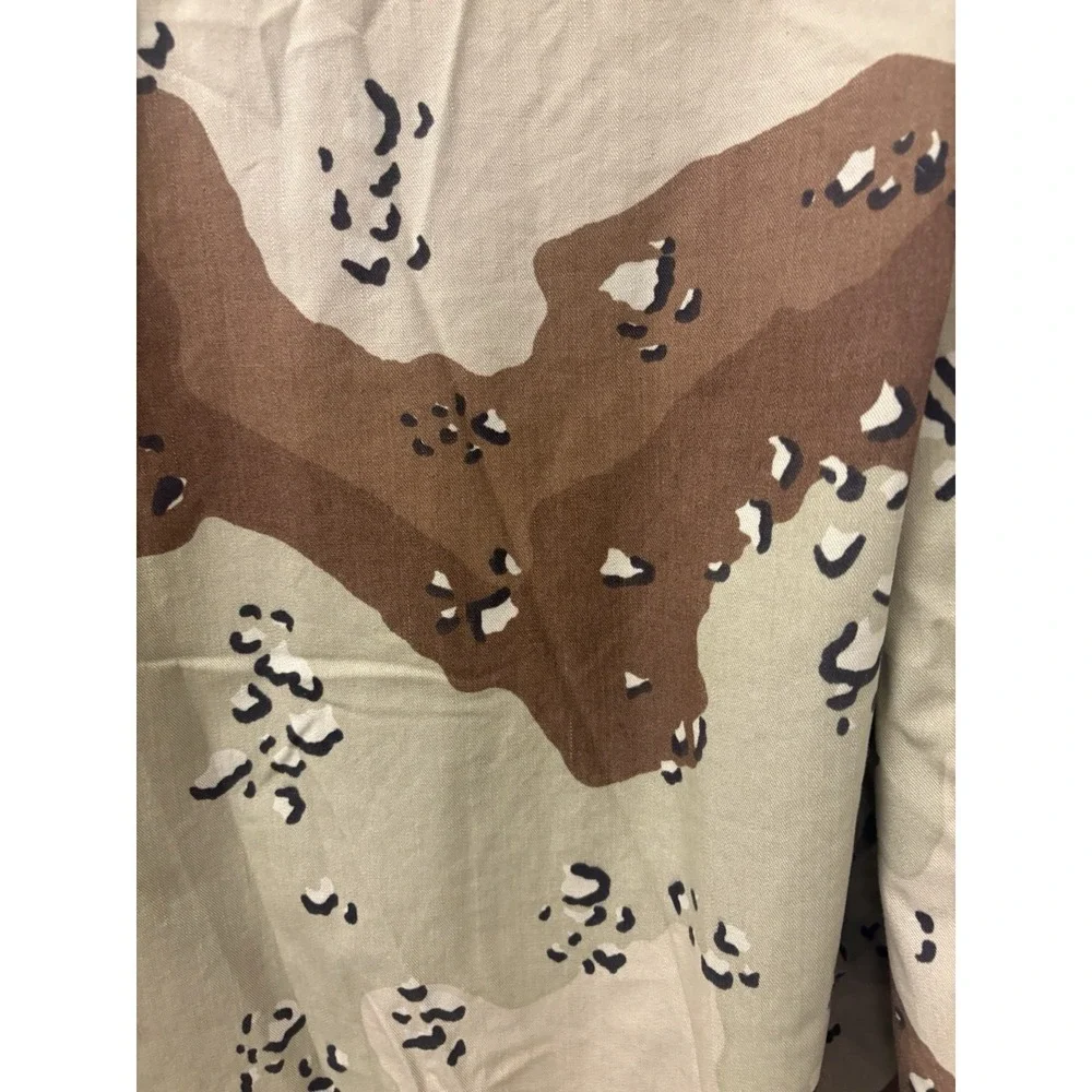 Vintage US Army Shirt Mens Large Short Desert Camo BDU Chocolate Chip Jacket